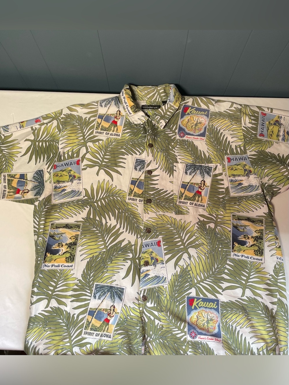 VTG 100% Cotton Hawaiian Shirt Aloha Shirt Men 2XL XXL Short Sleeve Button Up